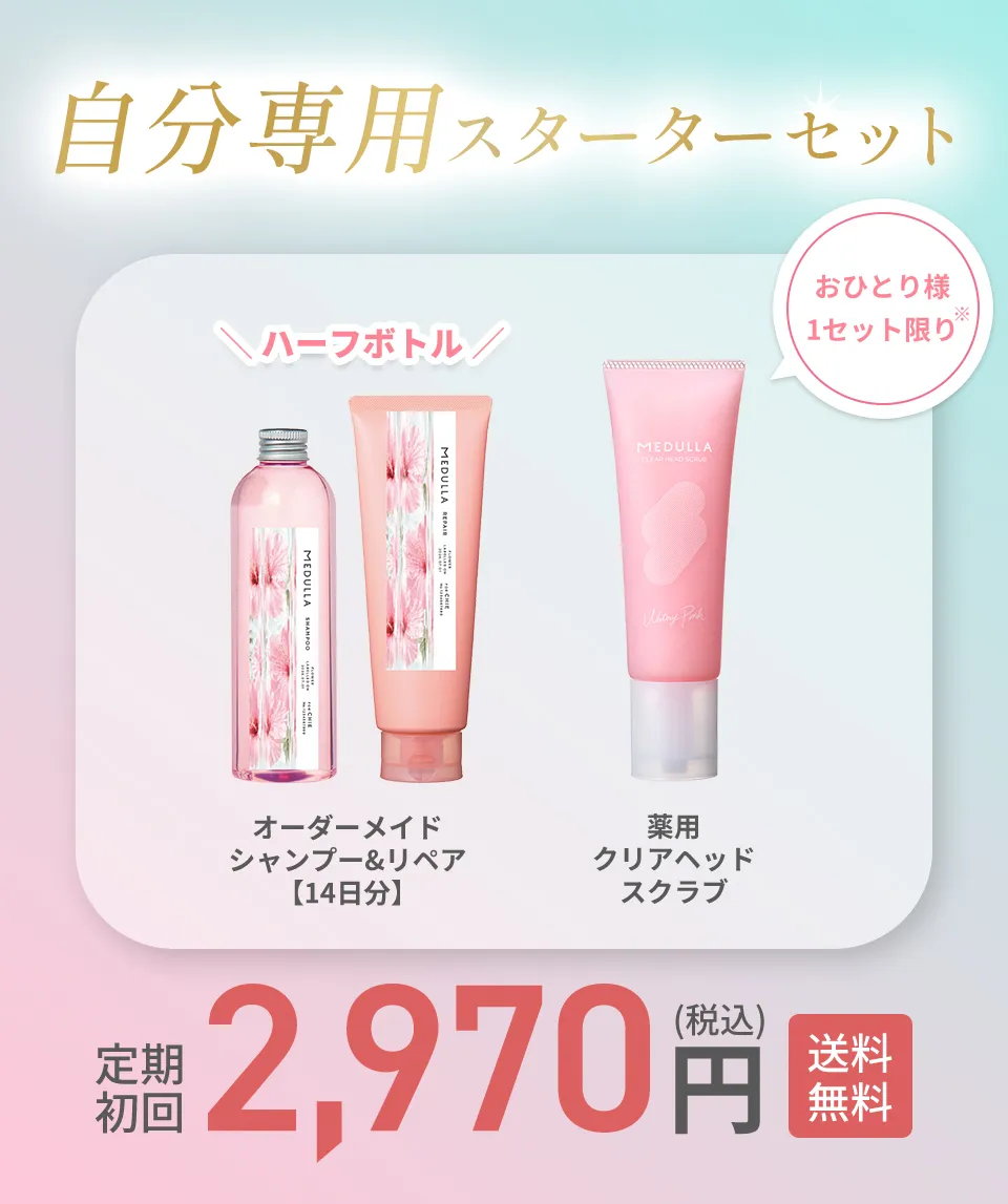 MEDULLA ヘアケアセット(シャンプー リペア ヘアミルク ヘッドスクラブ