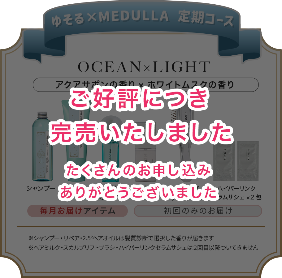 最終・５０％オフ！　新品！　 ＭＥＤＵＬＬＡ ＳＵＮ リペア ３点セット＋α① 最終・50％オフ！ 新品！ MEDULLA SUN リペア 3点