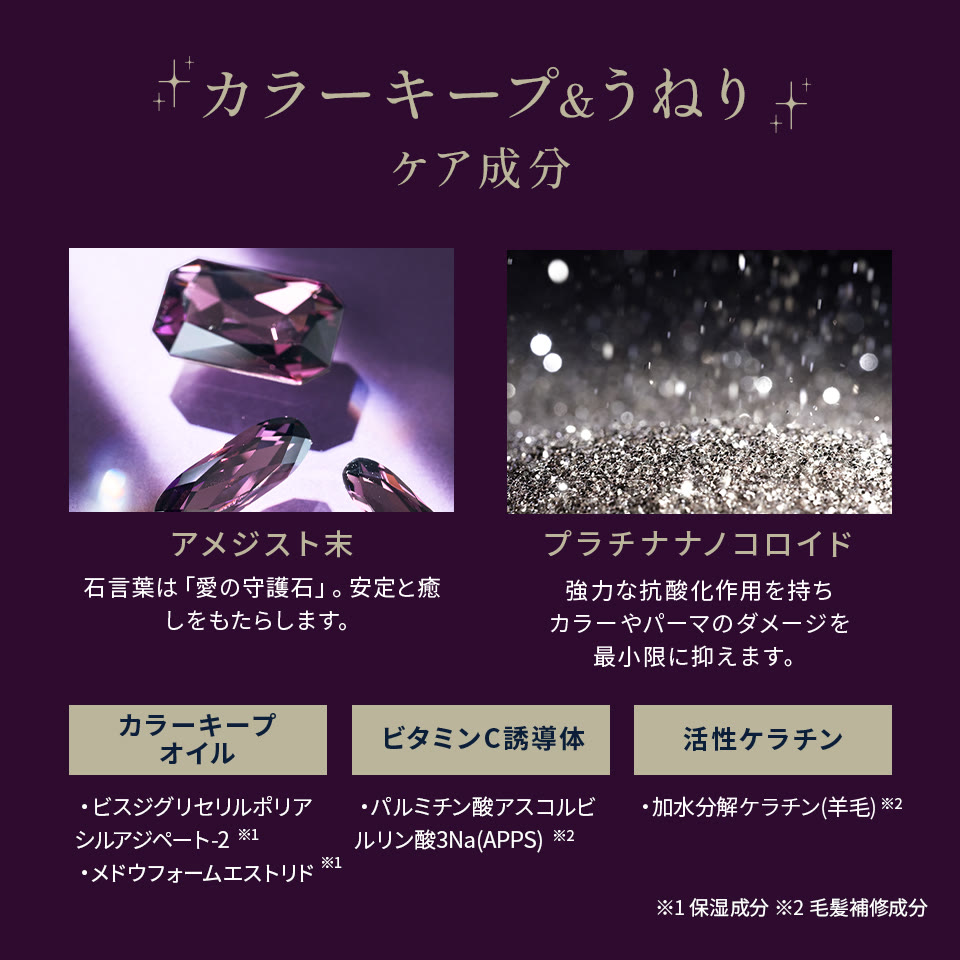 アメジストカプセルの美容成分と効果を訴求